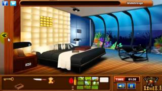 Underwater House Escape Game Walkthrough 123Bee Games [upl. by Elehcin585]