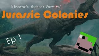 Minecraft Jurassic Colonies  Episode 1 Starting a Colony [upl. by Tudor765]