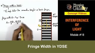 Class 12 Physics  Interference of Light  18 Fringe Width in YDSE  For JEE amp NEET [upl. by Morry72]