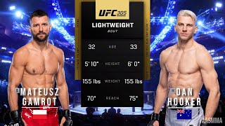 MATEUSZ GAMROT VS DAN HOOKER FULL FIGHT UFC 305 [upl. by Enytsuj]