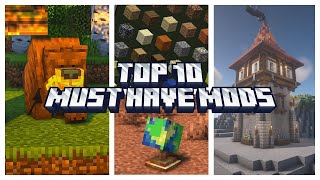 My TOP 10 Minecraft Mods To Make Survival Even Better [upl. by Ylatfen25]