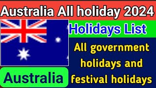 Australia public holidays in 2024 [upl. by Beckerman723]