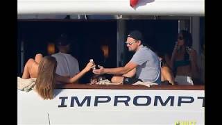 Leonardo DiCaprio amp Tobey Maguire Relax On a Yacht in St Tropez [upl. by Seravart]