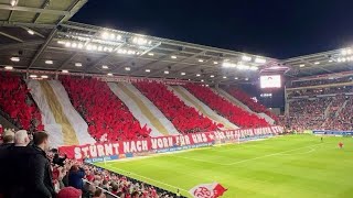 Ultras Mainz Choreo amp Support at Mewa Arena  Bundesliga Mainz 05 vs Borussia Mönchengladbach 1  1 [upl. by Sanoy]