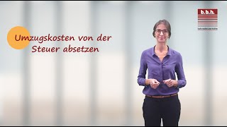 Umzugskosten von der Steuer absetzen  19092024 [upl. by Eciened]