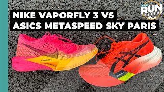 Asics Metaspeed Sky Paris vs Nike Vaporfly 3 Three runners give their verdict on the carbon racers [upl. by Gavan87]