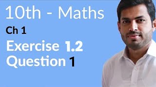 10th Class Math Ch 1  Exercise 12  10th Class Math Chapter 1 [upl. by Aufa]