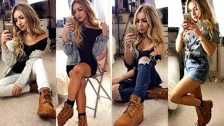 HOW TO STYLE TIMBERLAND BOOTS  OUTFIT IDEAS [upl. by Sandi990]