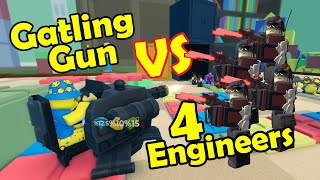 tds gatling gun VS Engineer Which is the best  Tower Defense Simulator Roblox [upl. by Brom910]