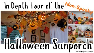 In Depth Tour of the Non Spooky Halloween Sunporch [upl. by Suertemed768]