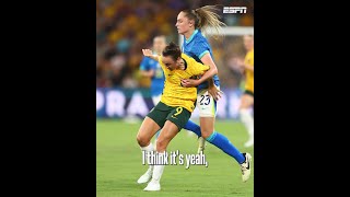 Should the ref have done more to combat the physicality between the Matildas and Brazil 🤔 [upl. by Cochard256]