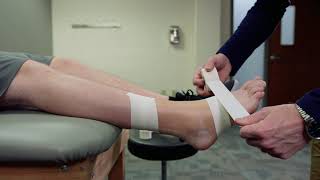 Achilles Tendon Taping Skills Video [upl. by Clarine]