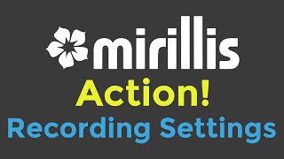 My Mirillis Action Screen Recording Settings [upl. by Eelesor19]