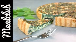 SpinatLauchLachs Quiche  MealClub [upl. by Sinnej]