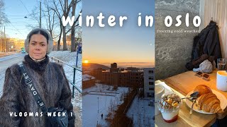 vlogmas week 1❄️winter in oslo  freezing cold weather snowfall gløgg christmas calender bakery [upl. by Oiramel814]