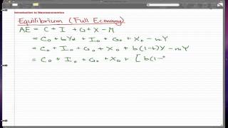 Macroeconomics  27 Equilibrium FULL ECONOMY [upl. by Sibelle558]