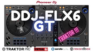 Pioneer DJ DDJFLX6GT TraktorSeratoVirtual DjRekordbox [upl. by Lachman417]