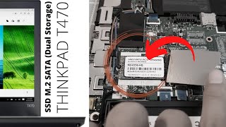 Pasang SSD M2 Sata Lenovo Thinkpad T470  Gunakan Slot WWan Card [upl. by Kev]