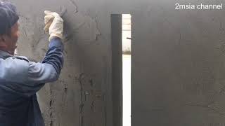 How To Plaster Light Weigh Block Wall With Mortar  Malaysia Renovation [upl. by Yennep]