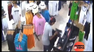 4 SHOPLIFTERS CAUGHT RED HANDED  COMPILATION V01 [upl. by Yks767]