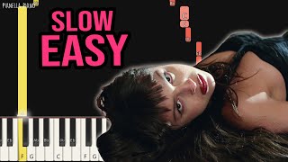 Olivia Rodrigo  Obsessed  SLOW EASY Piano Tutorial by Pianella Piano [upl. by Ida]