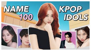 KPOP GAME NAME 100 KPOP IDOLS [upl. by Dailey]