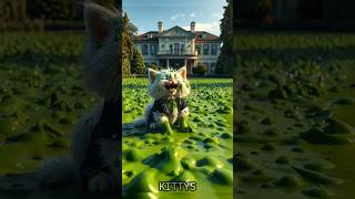 Green Poop Mayhem Kittens Mess Shocks Father Cat 🐾✨🚗 cat cattales funnycats [upl. by Corotto349]