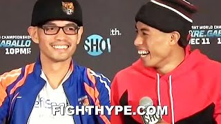 NONITO DONAIRE BUSTS OUT LAUGHING AFTER TRANSLATING REYMART GABALLOS ANSWER ON HOW TO DEAL WITH HIM [upl. by Sproul]