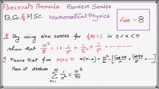 Solved problems using Parseval’s Formula Fourier Series [upl. by Aisemaj398]