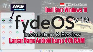 Fyde OS v19  Linux Distro for Android Emulator Teringan  4 Gb RAM Dual Boot Windows 10 [upl. by Amadeus]