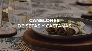 Receta de Navidad Canelones con setas y Castañas [upl. by Bickart172]