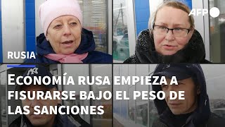 La economía rusa empieza a fisurarse bajo el peso de las sanciones  AFP [upl. by Velick]