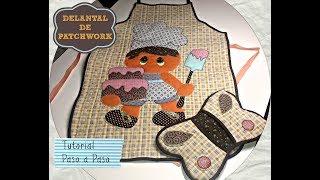 Cómo hacer delantal de patchwork Tutorial delantal de patchwork en español paso a paso Tutorial [upl. by Schuyler]