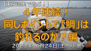 ４年連続！同じポイントで「鯛」は釣れるのか？編 2023624 小潮 [upl. by Wilburn625]