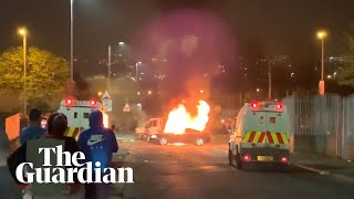 Petrol bombs thrown at police in Derry as journalist killed [upl. by Ten]