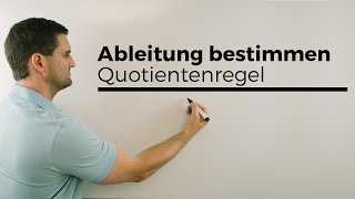 Ableitung bestimmen Quotientenregel zum Ableiten von Funktionen  Mathe by Daniel Jung [upl. by Saravat]