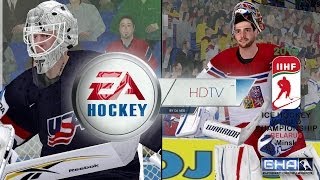 NHL 09 PC mod 2014 IIHF World Championship Czech vs Usa [upl. by Ecylla]