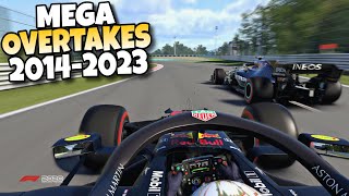 F1 MEGA OVERTAKES 2014  2023 5 [upl. by Ahtamat]