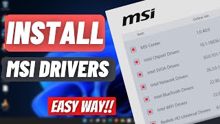 How To Download amp Install MSI Drivers For laptopDesktopMotherboard Graphics Network Adapter Audio [upl. by Avelin]