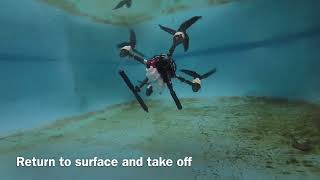 TJFlyingFish AerialAquatic Quadrotor With Tiltable Propulsion [upl. by Cormick]