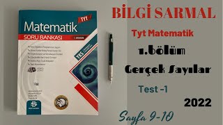 BİLGİ SARMAL Tyt Matematik 1bölüm Oryantasyon Testi 1 sayfa 910 ÇÖZÜMLERİ ✏️ [upl. by Megargee848]