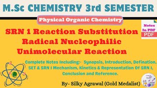 Srn1 Mechanism  Organic Chemistry  Msc Third Semester [upl. by Primalia135]