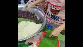 Most Pretty Filial Daughter Sweet Coconut Custard Sticky Rice Craziest Yummy Thai Street Food❤️🇹🇭 [upl. by Rentsch]