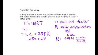 13 end osmosis and determining molar mass from colligative properties [upl. by Vtehsta]