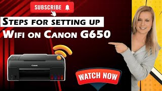 Canon Pixma G650 Wifi SetupWindows Wireless Setup Full Guide Review [upl. by Polk]