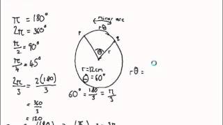 A Level Maths  C2 Radians  Arcs  Sectors [upl. by Ylrebmek]