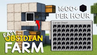 BEST Minecraft 121 Automatic Obsidian Farm Tutorial in Minecraft BedrockJava  1600 Per Hour [upl. by Ryter]