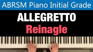 ALLEGRETTO  Op 1 No 9  A Reinagle  ABRSM Piano Initial Grade 2025 amp 2026 A12 [upl. by Arema]