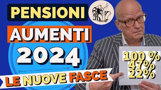 PENSIONI RIVALUTAZIONE 2024 👉 LE NUOVE FASCE PEREQUATIVE❗️ [upl. by Lashonde]