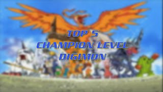 TOP 5 CHAMPION LEVEL DIGIMON [upl. by Atnwahs551]